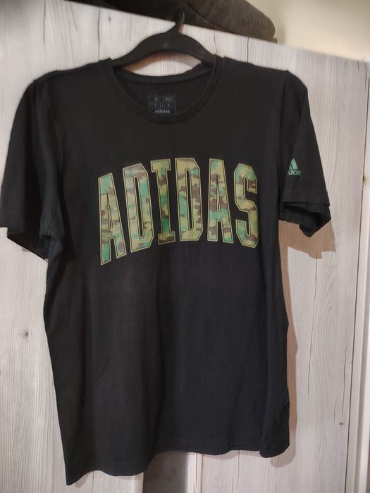 Adidas t-shirt męski róż M czarna