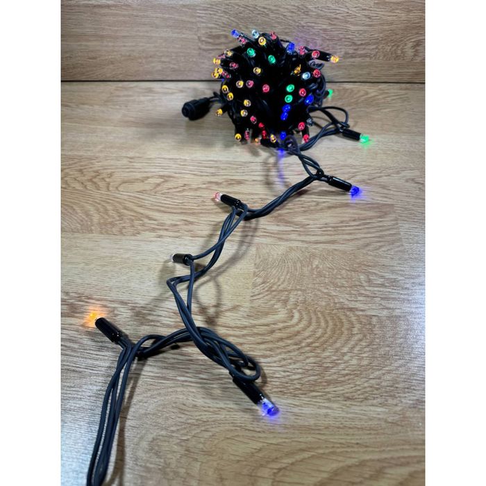 Світлодіодна гірлянда нитка 10 м 100 лед, сполучна, IP65,чорний провід