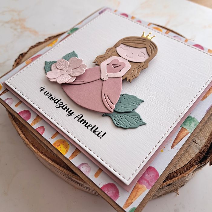 Personalizowana kartka na 5, 4, 3, 2 urodziny z królewną