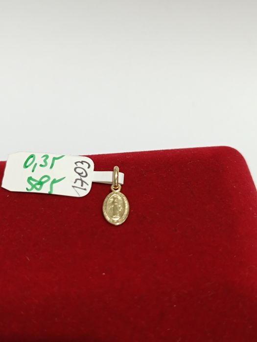 Złoty wisiorek Cudowny medalik, złoto próby 585