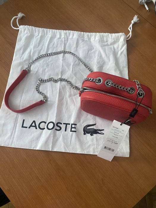 Torebka Lacoste kolor czerwony