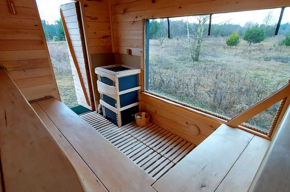 Sauna mobilna - duża, wynajem, bezobsługowa