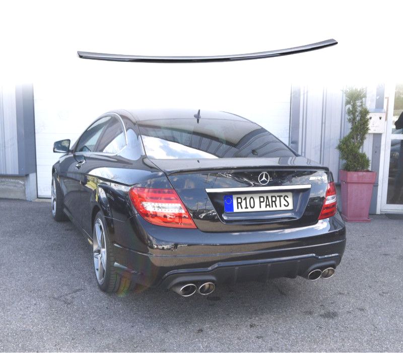 AILERON SPOILER TRASEIRO MERCEDES C CLASSE C204 COUPE 11-14 LOOK AMG PRETO BRILHANTE