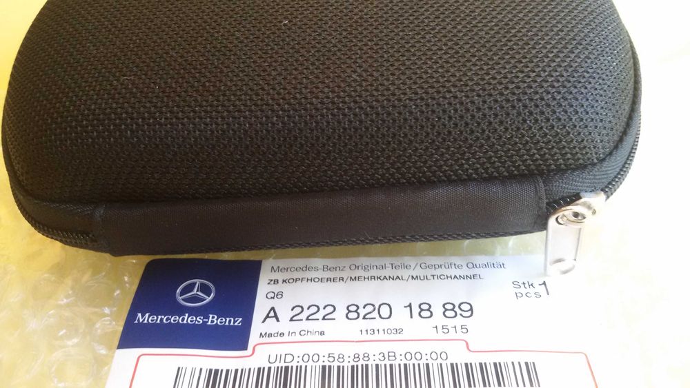 Fones Bluetooth com estojo, Original da Mercedes Benz