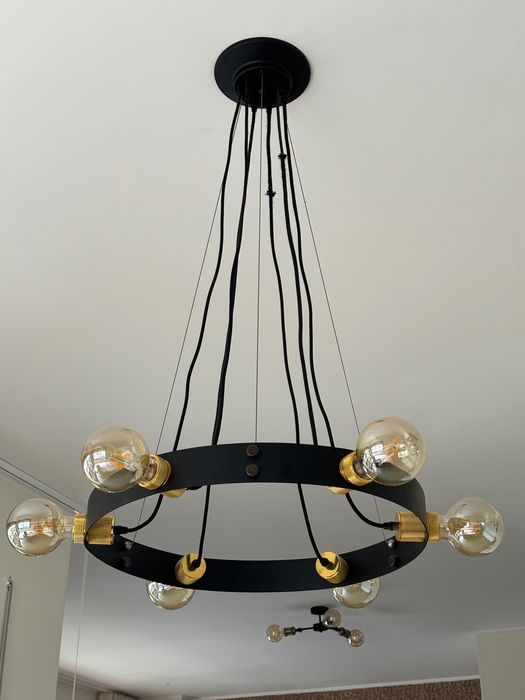 Candeeiro de sala com lampadas