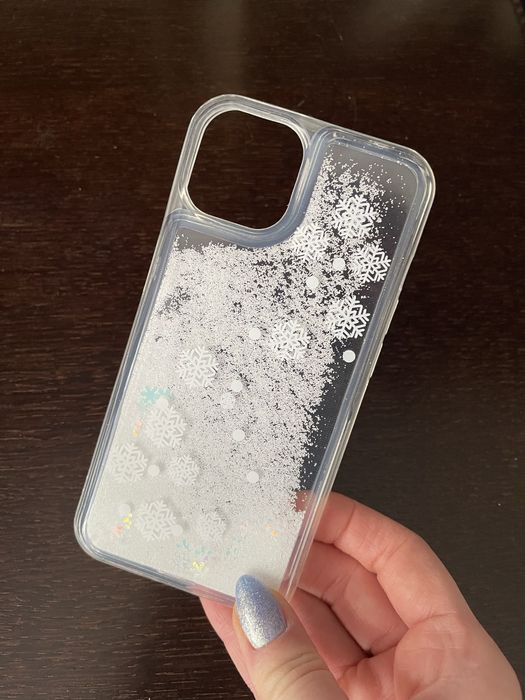 Etui case iphone 14 śnieg śnieżynki zimowe