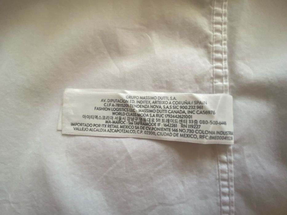 Massimo Dutti біла сорочка оверсайз, рубашка оверсайз