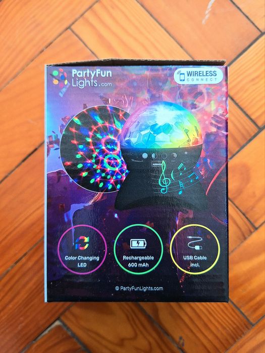 Coluna Bluetooth com LED'S RGB