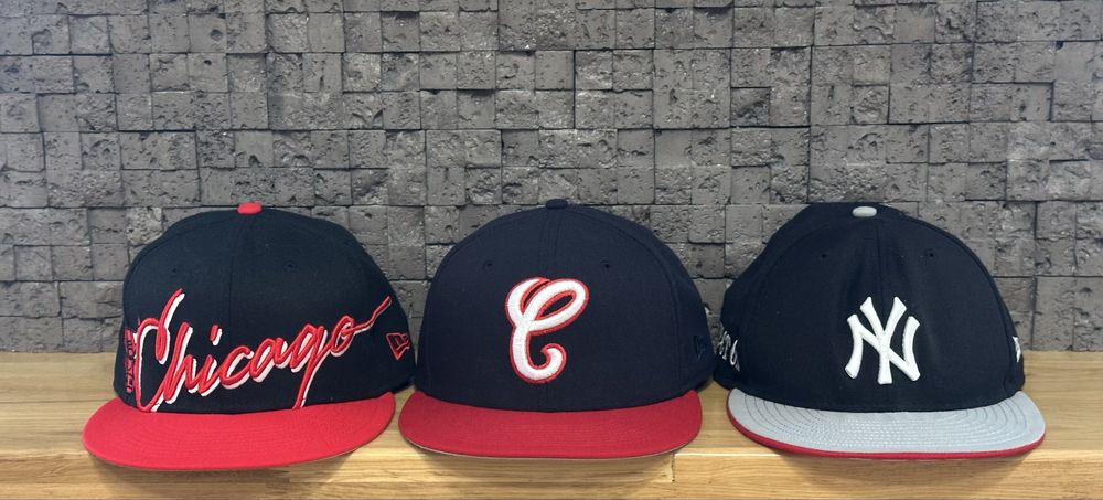 3 оригінальні кепки New Era 59FIFTY NBA + MLB)
