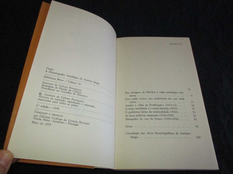 Livro A historiografia sociológica de António Sérgio Victor de Sá