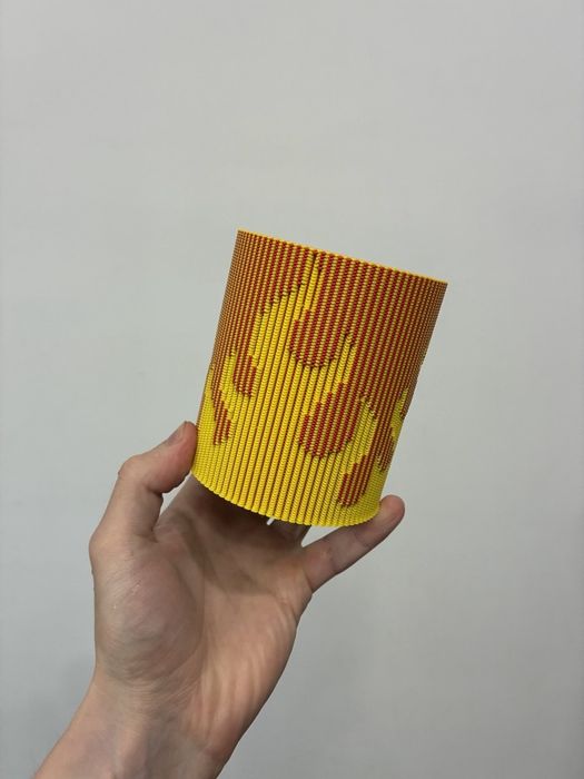 Vaso halftone técnica com efeito de fogo