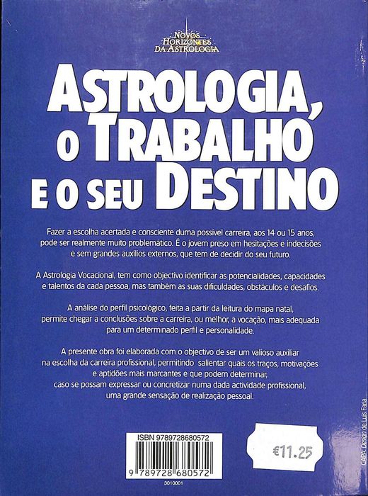 "Astrologia, o Trabalho e o Seu Destino" de Pedro Ventura e T. Branco