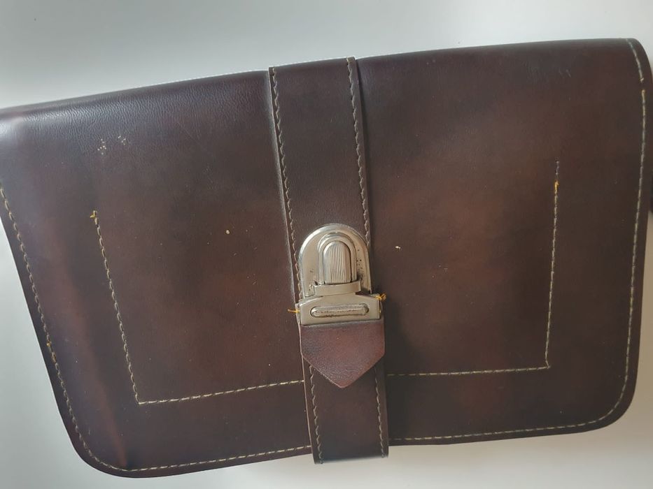 Vintage męska skórzana saszetka