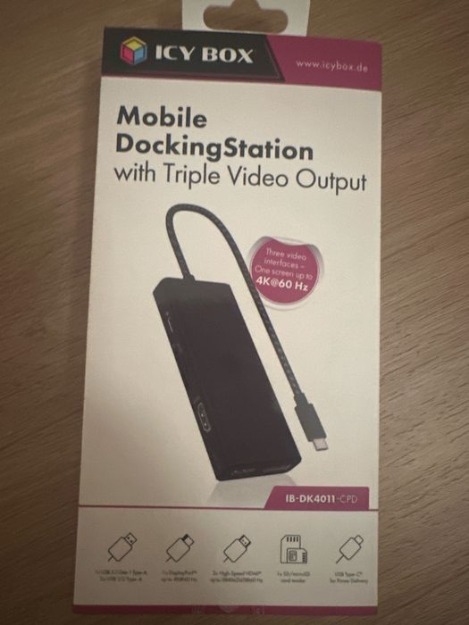 Stacja dokująca icy box triple video output