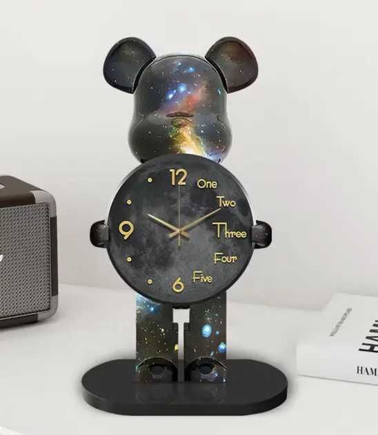 Настільний Годинник Фігурка Ведмідь Bearbrick Космічні 30 см