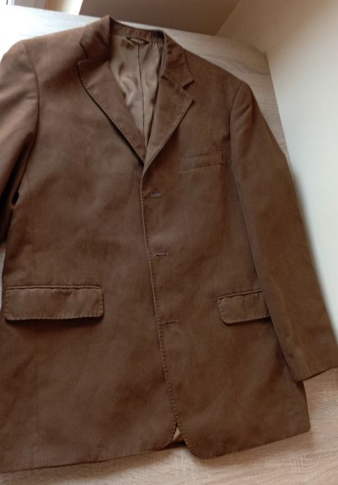 Brązowa  zamszowa marynarka oversize , rozmiar XL