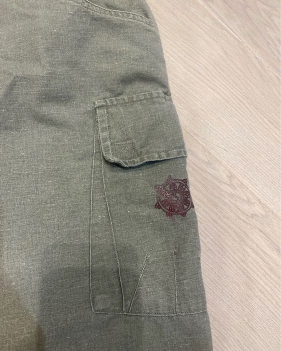 Spódnica len i bawełna khaki L reserved