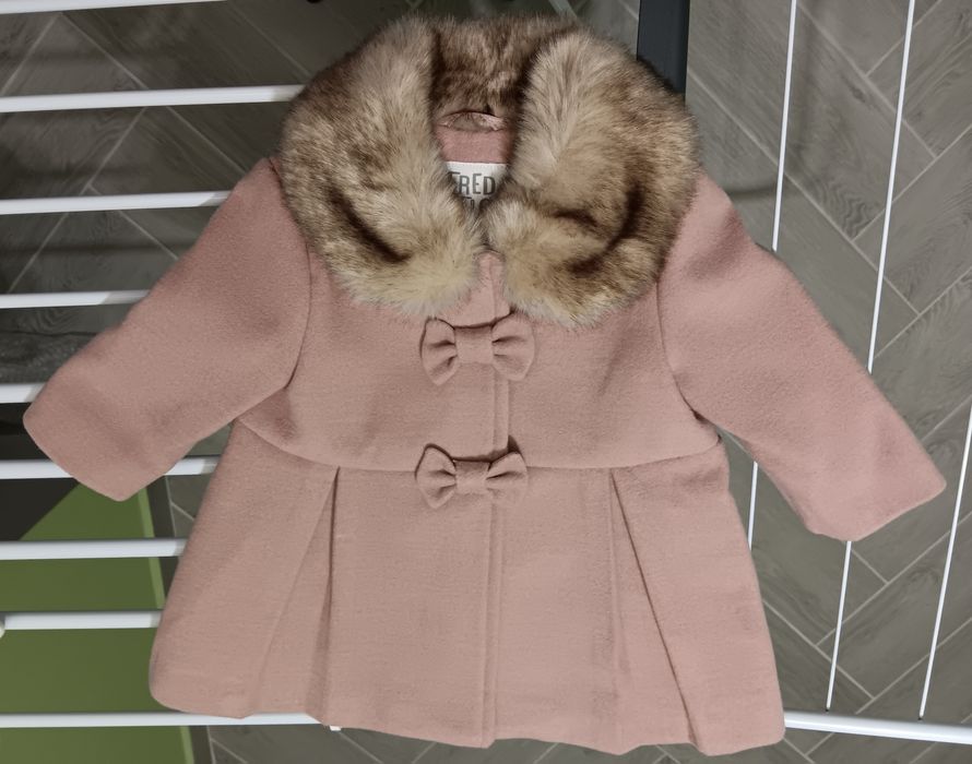 Nowy płaszczyk różowy chrzest