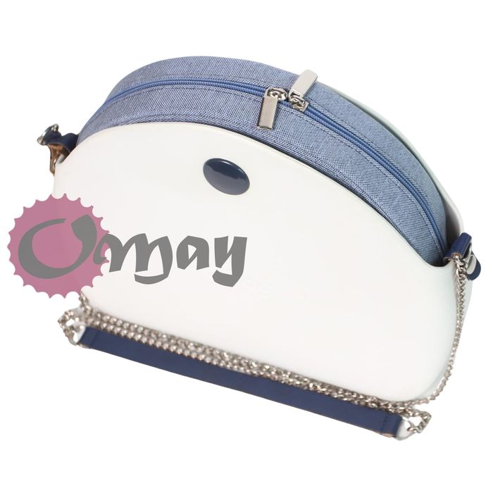 organizer do OBAG MOON LIGHT len niebieski brokat 2 kieszenie OMAY