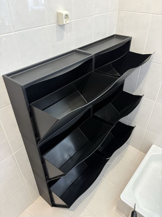 Sapateira IKEA TRONES (4un), preto, 52x18x39 cm