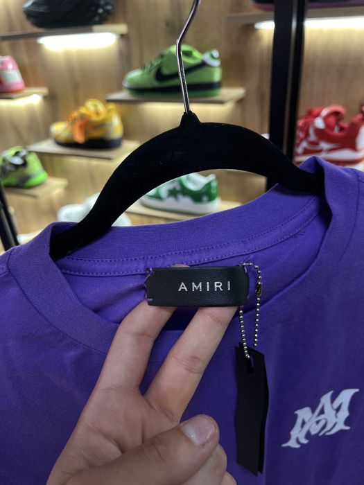 Футболка Amiri Purple / White Logo