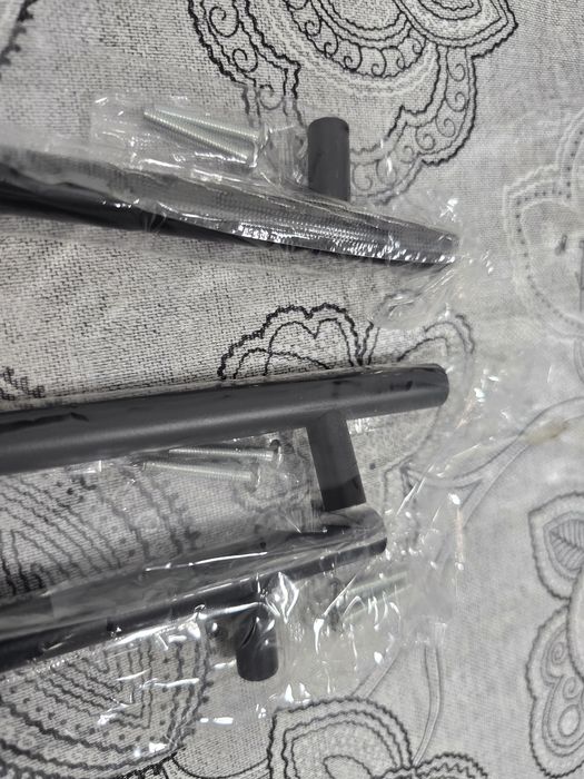 Conjunto De 3 puxadores pretos de 13 cm