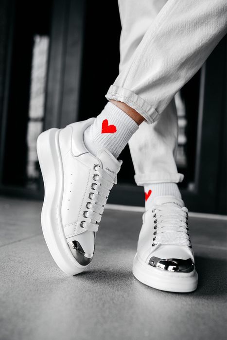 Sneakersy Alexander Mcqueen white metal