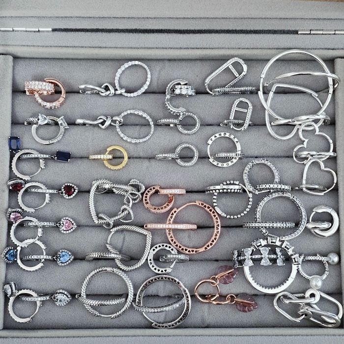 Pandora Каблучка сережки кульчики Пандора