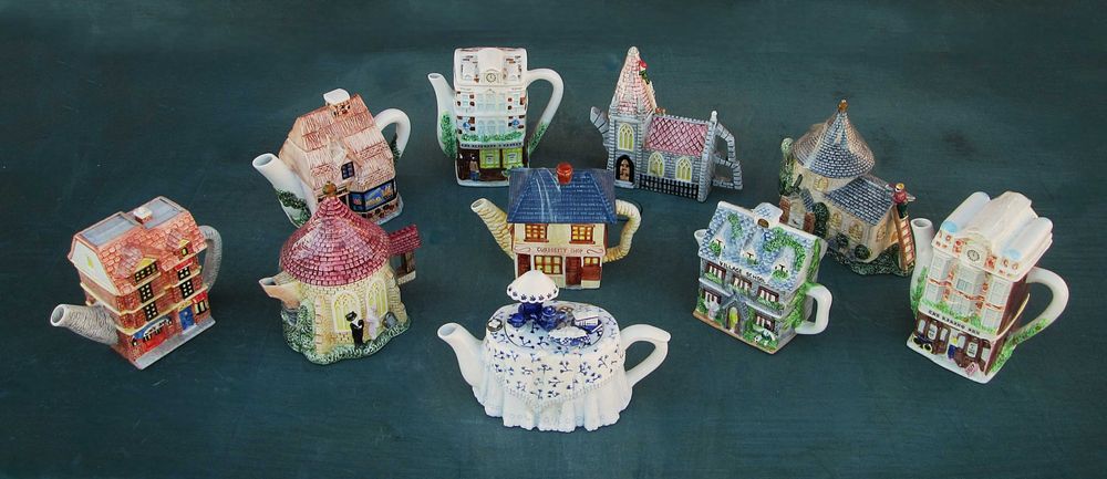 Lote de Bules Ingleses / 10 Blues Decorativos dos anos 80/90