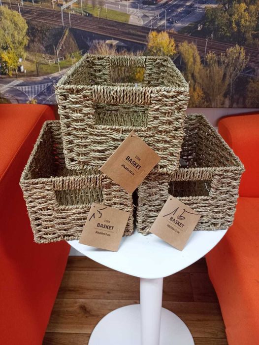 Kosz EIRIK kosze koszyk do przechowywania trawa cytrynowa biuro dom