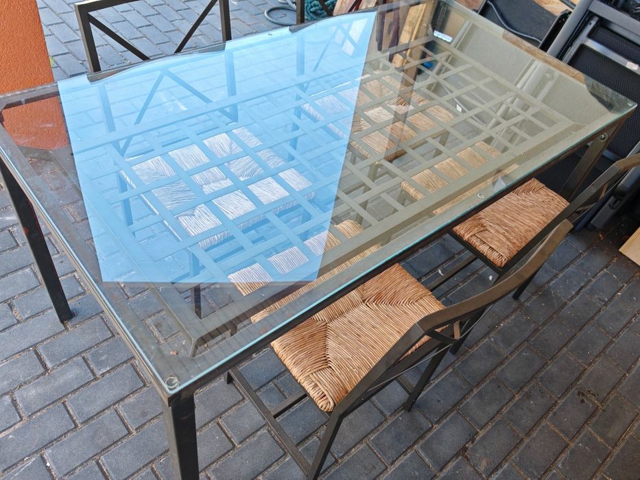 Stół i 4 krzesła Ikea Granas