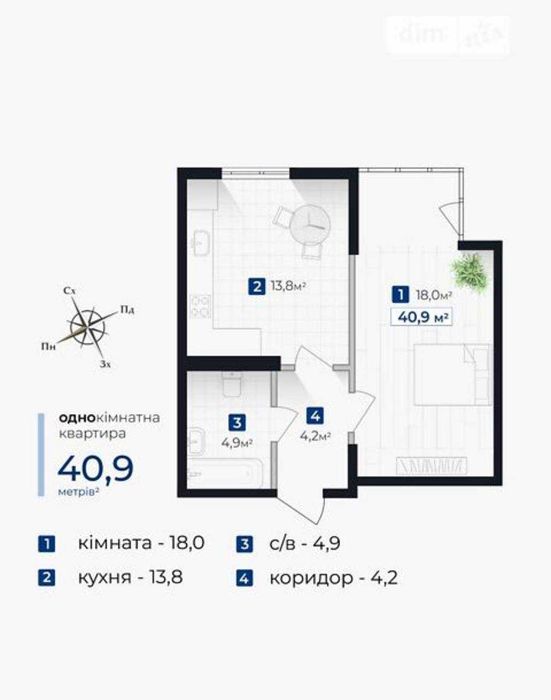 Квартира – Івано-Франківськ, Німецька Колонія - Вид 3