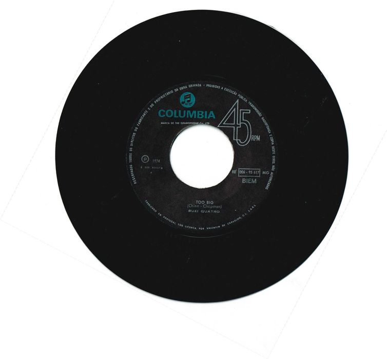 Suzi Quatro - Too Big + 1 -  vinil 45 Rpm