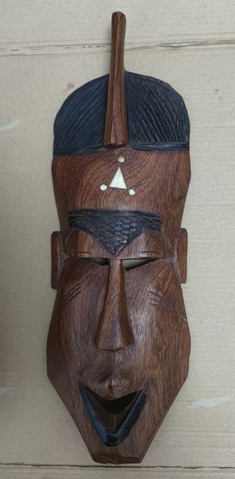 Conjunto 3 Máscaras Africanas em Madeira – Decoração Étnica