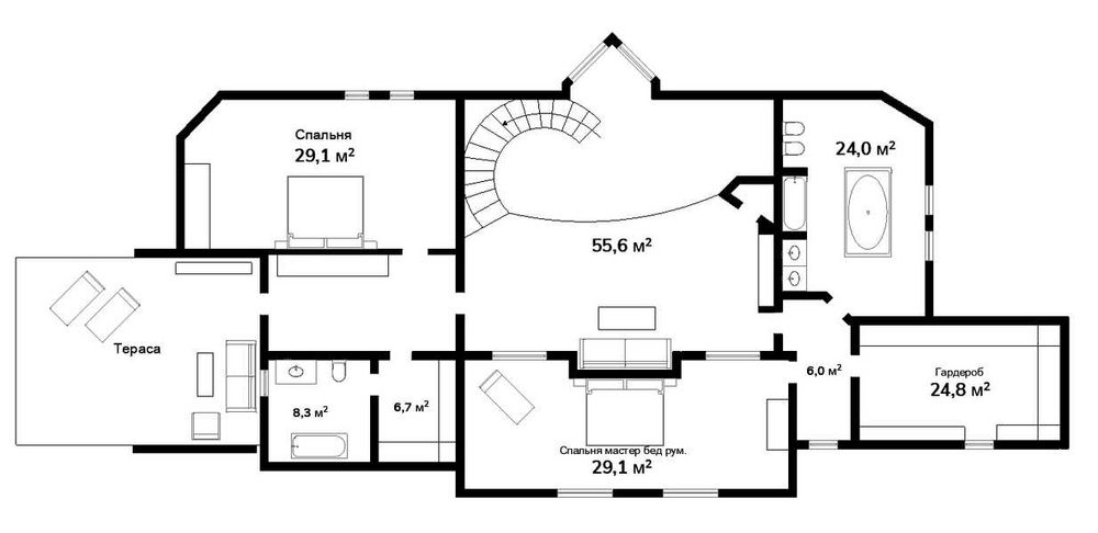 Будинок дизайнера S=555 м² ділянка 0,36га  біля озера Крюківщина Гатне