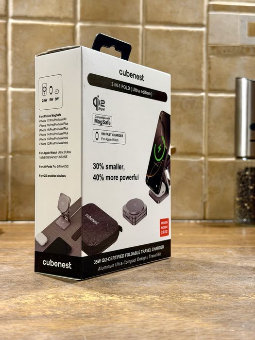 Cubenest SQ312 Ultra 3w1 Qi2.2 Składana ładowarka MagSafe 35W