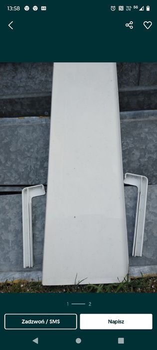 Parapet biały metalowy