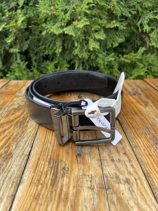 Новый двухсторонний ремень calvin klein (ck leather belt)с америки M