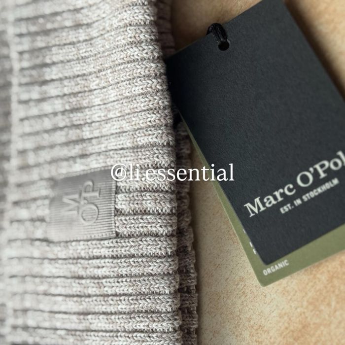 Шапка 100% котон Marc O‘Polo dapple grey, бежево-сіра