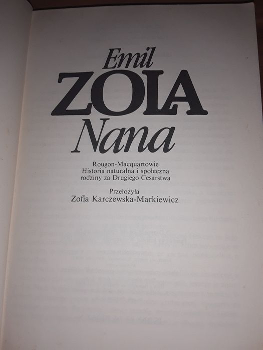 Nana Emil Zola historia naturalna i społeczna rodziny za drugiego cesa