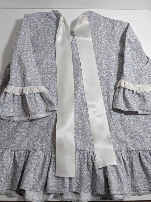 Pó de Talco – Vestido Floral Manga Comprida Renda (6 Anos)