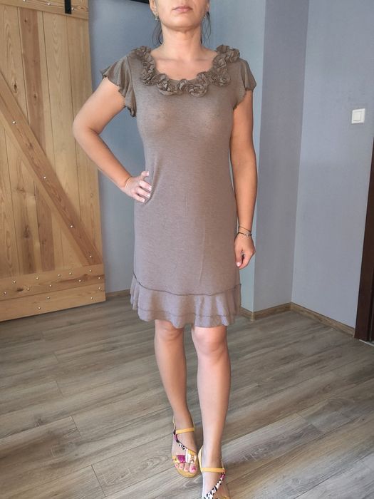 Sukienka i narzutka dzianinowa M/L