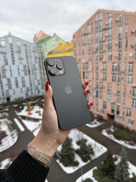 Идеал 100% Аккум iPhone 15 Pro Max 512Gb Black Neverlock айфон про мах