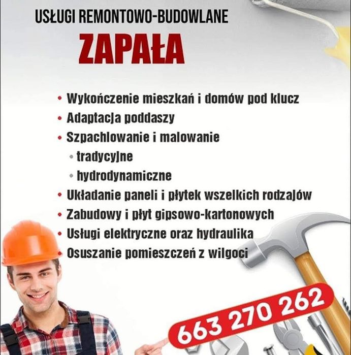 Firma Remontowo-Budowlana zajmująca się  remontami mieszkań