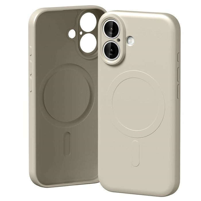 Etui do iPhone 17 MagSafe Mercury obudowa + mikrofibra beżowe