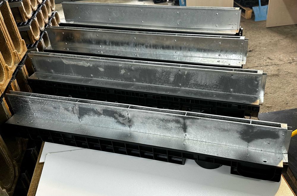 Odwodnienie liniowe B 125 14,5x20cm PP z rusztem SZCZELINOWYM OCYNK!