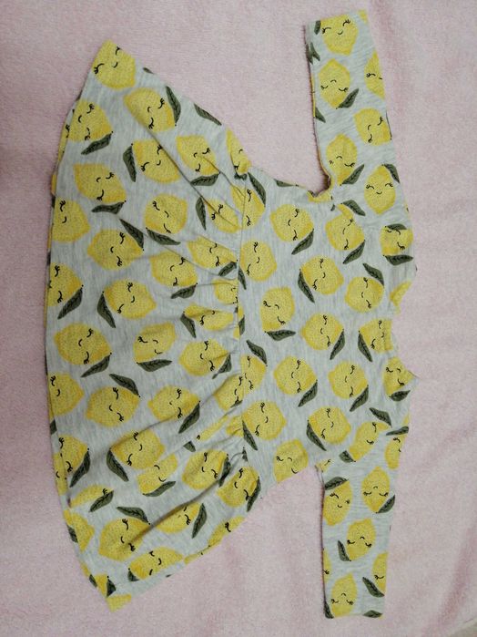 Komplet bawełniany dla dziewczynki sukienka + legginsy 62