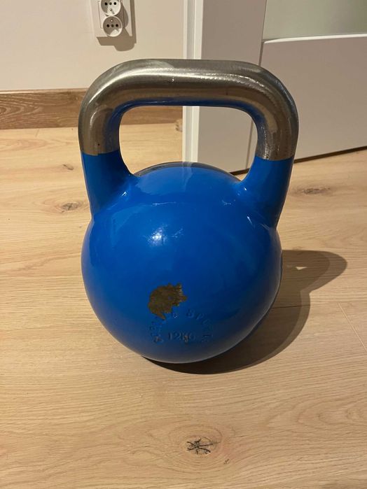 Kettlebell turniejowy 12 kg stalowy - niebieski