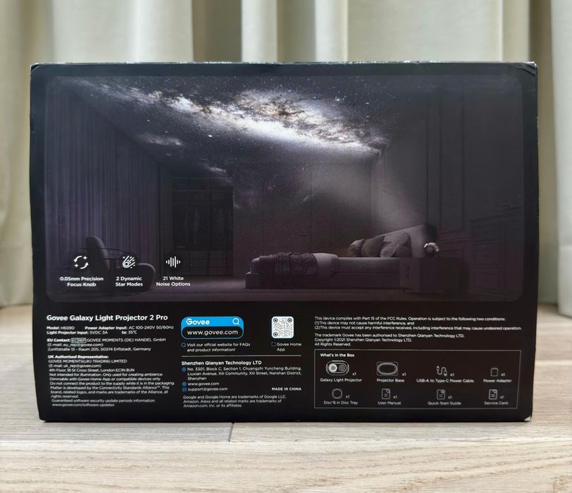 Govee - Galaxy Light Projector 2 Pro Matter z głośnikiem Wi-Fi