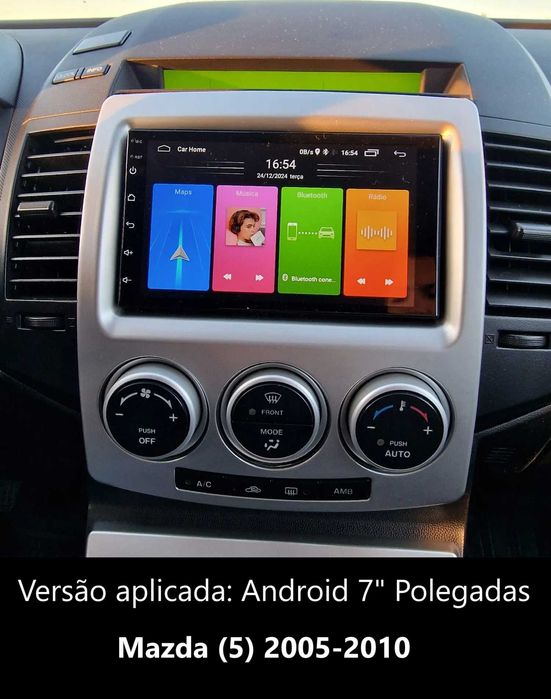 (NOVO) Rádio 2DIN • MAZDA 5 (2005 a 2015) • Android GPS [4+64GB]